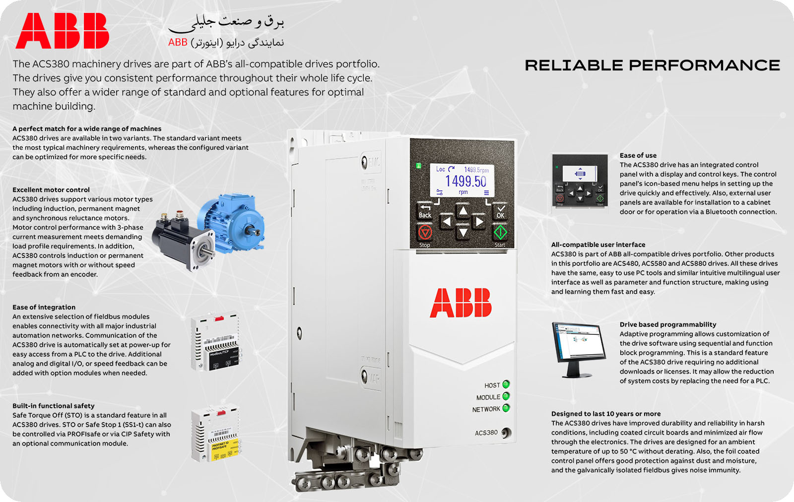 ارتباط درایو ABB سری ACS380